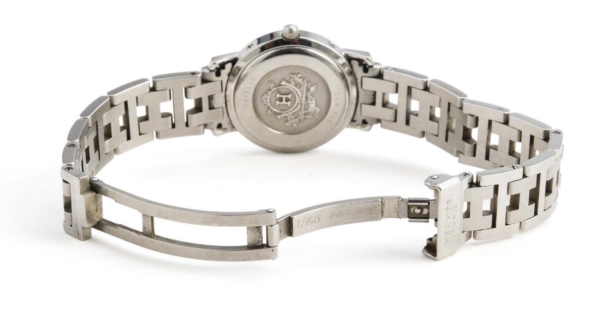 Hermès: Clipper of steel, ref. 1178462. Quartz movement with date