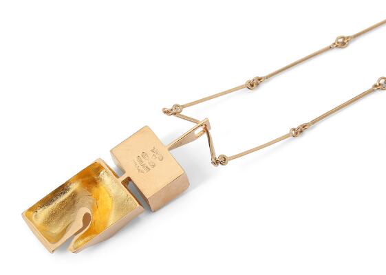 Björn Weckström: A necklace set with smoky quartz and rock crystal