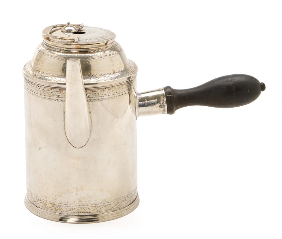 SOLD. A Danish late Louis XVI silver chocolate pot. Maker Lorenz