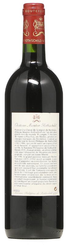 1 bt. Château Mouton Rothschild, Pauillac. 1. Cru Classé 1998 A