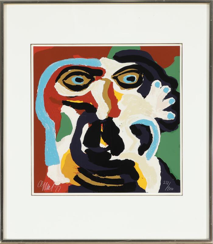 Karel Appel: Untitled, 1977. Signed Appel 79, 231/300. Lithograph