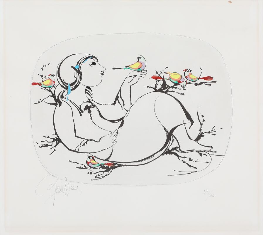 t*i様 【値段相談可】BJORN WIINBLAD2020 限定カラー Bjørn Wiinblad: Two compositions. Both signed Bjørn Wiinblad 84