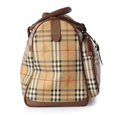 Burberry: A “Vintage Large Boston” travel bag made of brown