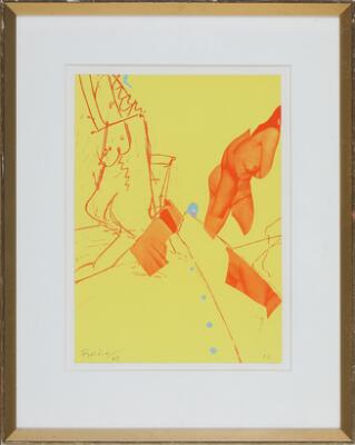 Wilhelm Freddie: Signed Freddie, 69. Lithograph in colors. Sheet