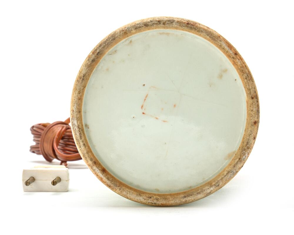 A Chinese enamelled porcelain vase of cylindrical form, late Qing