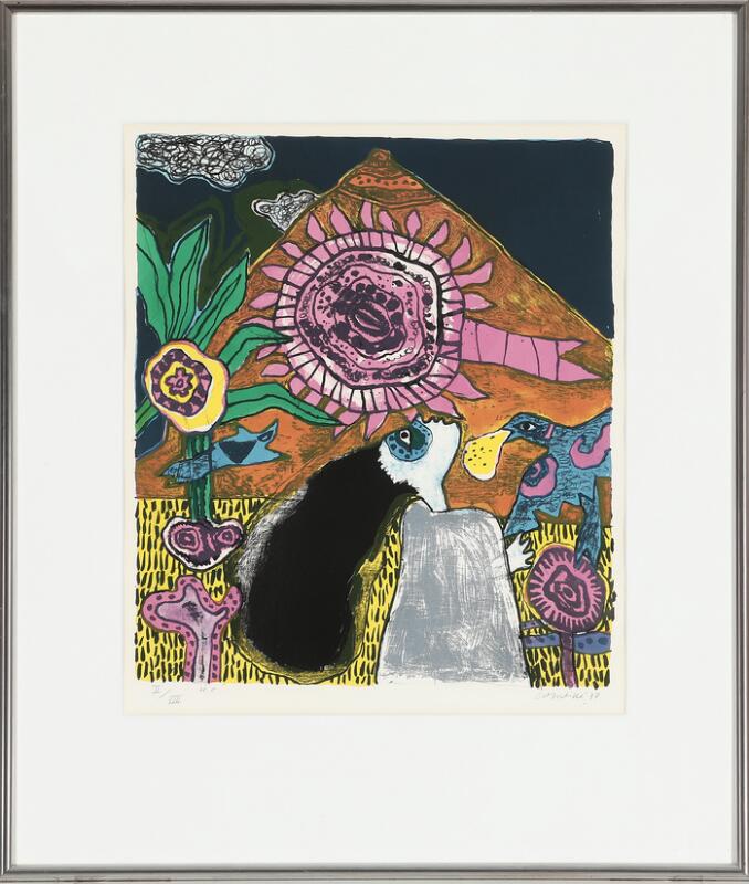 Corneille: Untitled. Signed Corneille 73, II/VIII, HC. Lithograph