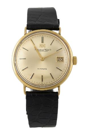 IWC: 18 kt. guld, ref. 1818. Mekanisk værk med automatisk optræk og datovisning, kaliber 8541B. 1950-1960'erne.