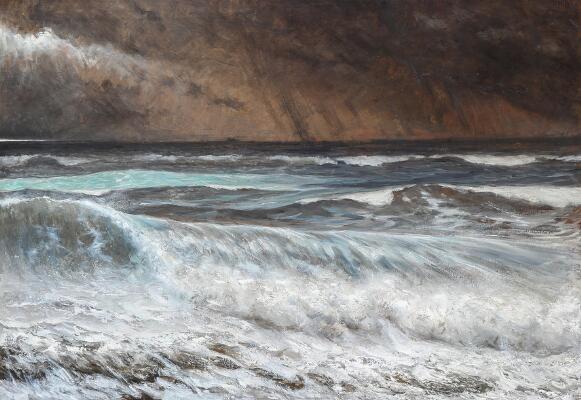 Rough sea. Signed and dated V.J., 1930. Oil on canvas. 90×130 cm.