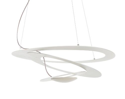 “Pirce - micro”. A white lacquered metal pendant. Manufactured by Artemide. Diam. 48 cm.