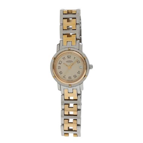 Hermès: Clipper of steel with date, ref. 809868. Quartz.