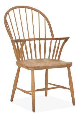 “Windsor”. Oak armchair with vertical slats in back and sides. Model CH 18 A. Manufactured by Carl Hansen & Søn.