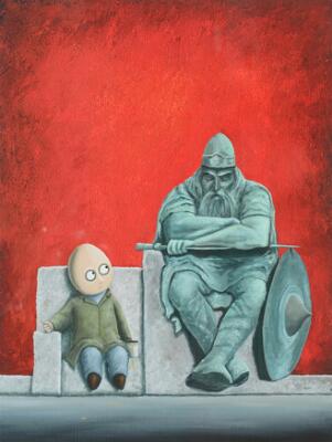 “Walther og Holger D”. Signed Jacob Gadd, II/XXV. Giclée print. Visible size 39×29 cm.