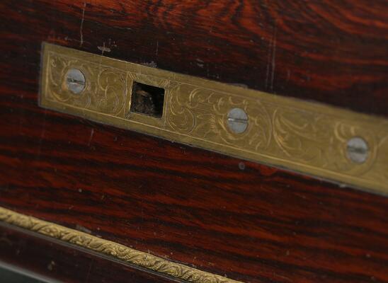 French Napoleon III dressing table of rosewood. Lock signed Théodore ...