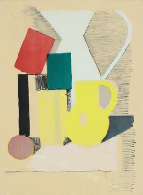 Still life. Signed VL, 262/330. Lithograph in colours. Sheet size 66.5×49.5 cm.