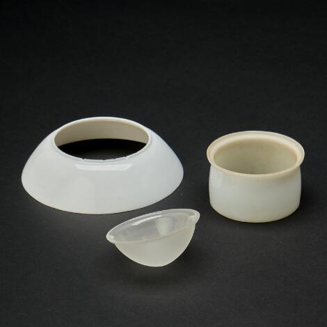 Poul Henningsen: "PH-2". Single layer opaline glass spare shades. (3)