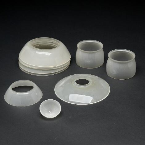 Poul Henningsen: Frosted glass spare shades. (10)