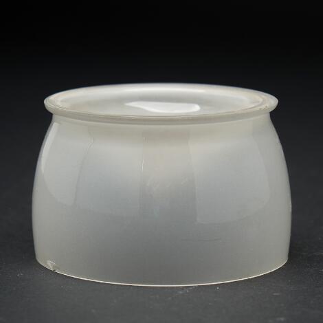 Poul Henningsen: "PH-3". Frosted glass U-3 bottom shade and bottom bowl. Made by Louis Poulsen. (2)
