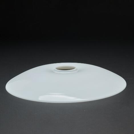 Poul Henningsen: "PH-4". O-4 top shade of single layer opal glass. Made by Louis Poulsen, 1930's. Diam. 40 cm.
