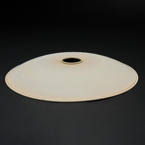 Poul Henningsen: "PH O-4,5". White lacquered zinc top shade. Diam. 45 cm.