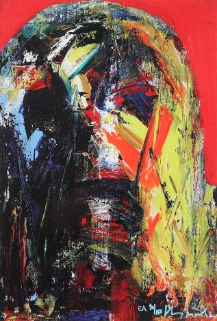 Johnny Madsen: Untitled. Signed Johnny Madsen, EA 20/150. Offset in colours. Sheet size 47 x 32 cm.