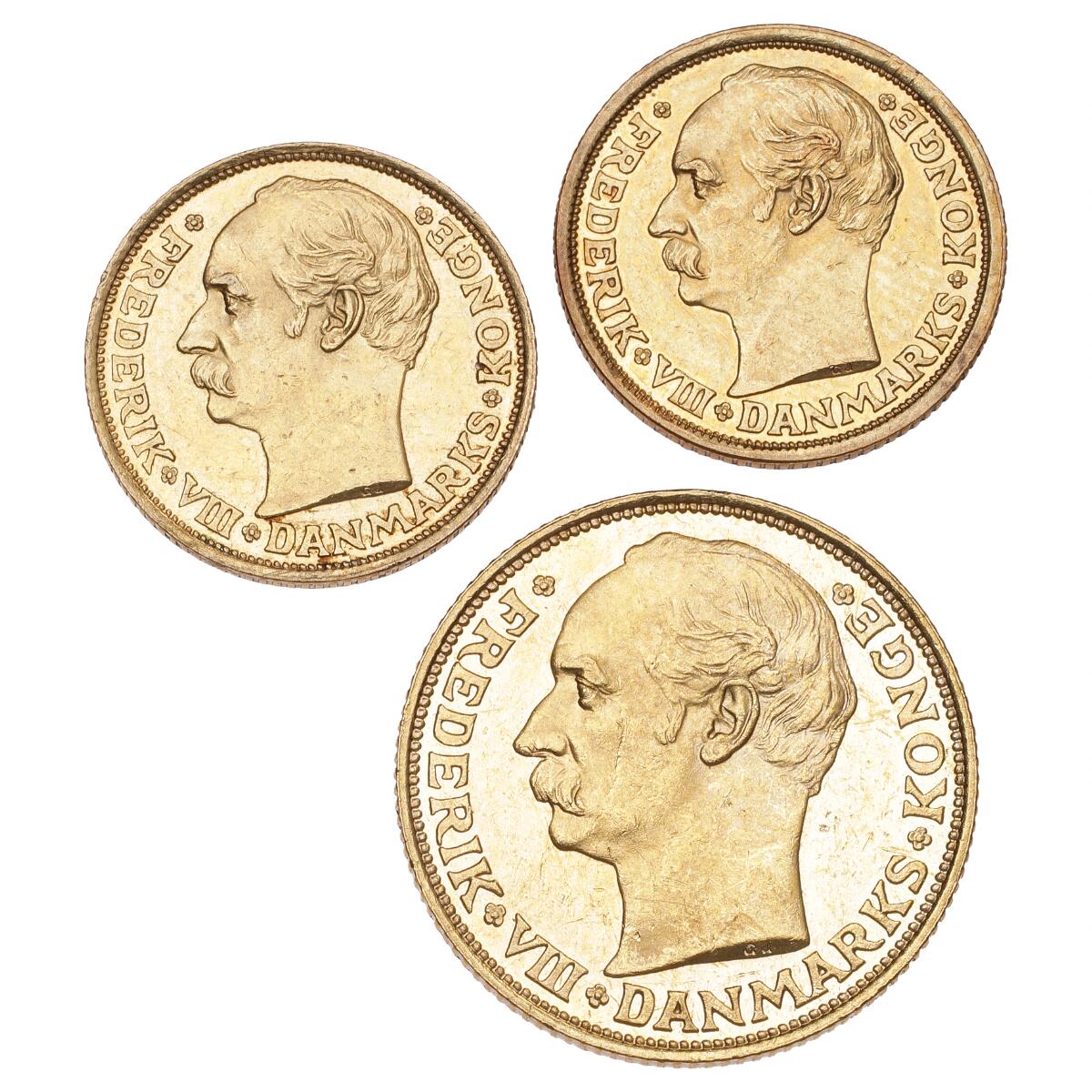 20 kr 1908 VBP, H 1, F 297, 10 kr 1908 VBP, 1909 VBP, H 2, F 298, in total 3 pcs