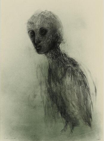 Cathrine Raben Davidsen: "Lilith". Signed CRD, 19/34. Lithograph. Sheet size 66 x 48 cm.