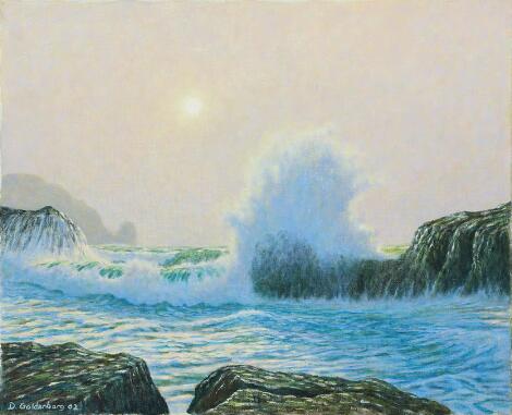 Daniel Goldenberg: Coastal scene. Signed D. Goldberg 02. Oil on canvas. 40 x 50 cm.