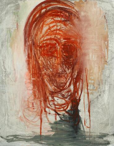 Peter Brandes: "Den elvte sang, Odyseen", 2009. Signed Peter Brandes 09. Oil on canvas. 116 x 89 cm.