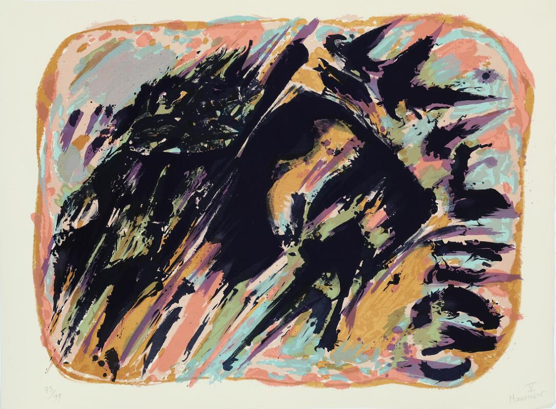 Alfred Manessier: Untitled. Signed Manessier V, 73/99. Lithograph