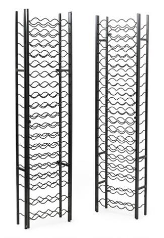 Unknown design: Two wine racks in black lacquered metal. From Illums Bolighus. (2)