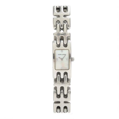 Georg Jensen: EKL design no. 376 of steel, ref. 134243. Quartz movement.