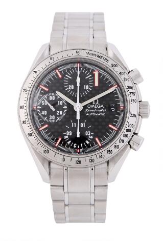 Omega: Speedmaster Racing "Michael Schumacher %1" of steel, ref. 3519.50.00. Mechanical movement with automatic winding and chronograph, cal. 1152. 2001.