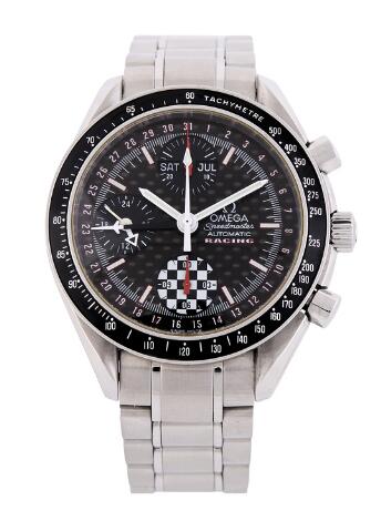 Omega: Speedmaster Racing ''Michael Schumacher'' of steel, ref. 3229.50.00. Mechanical movement with automatic winding, chronograph, cal. 1151. 2002.