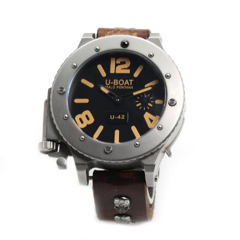 U-Boat: U-42 of steel, ref. U/97. Mechanical movement with manual winding and WR300.