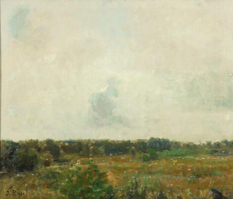 Julius Paulsen: Cloud formations over a landscape. Signed J. P. 1930. Oil on canvas. 69 x 81 cm.