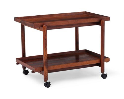 キッチンワゴン Poul Hundevad Rosewood wagon Poul Hundevad: Rosewood trolley with sliding top and underlying