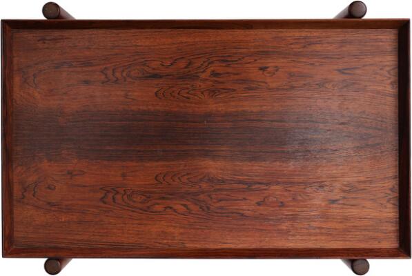 Poul Hundevad: Rosewood trolley with sliding top and underlying