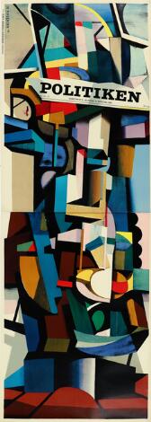 Ib Andersen: Ten two-part posters, 'Politiken'. Signed in the print Ib Andersen 65. 174 × 62 cm. Unframed. (10)