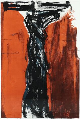 Peter Brandes: Untitled. Signed Peter Brandes, 20/35. Lithograph in colours. Sheet size 120 x 80 cm.