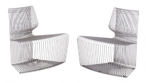 Verner Panton: “Cone Chair”. Easy chair upholstered with black