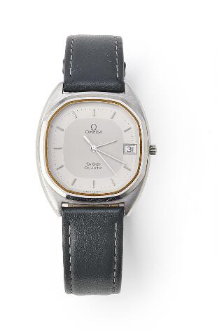 Omega: De Ville of steel, ref. 196.0144. Quartz movement with date indication, cal. 1332. 1980.