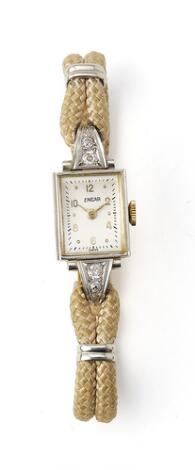 Enicar: "Cocktail" of 14k gold with diamonds, ref. B530. Mechanical movement with manual winding. 1960s.