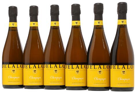 6 bts. Champagne "Impressions" Meuniers d'Exception, Delalot A (hf/in). Oc.