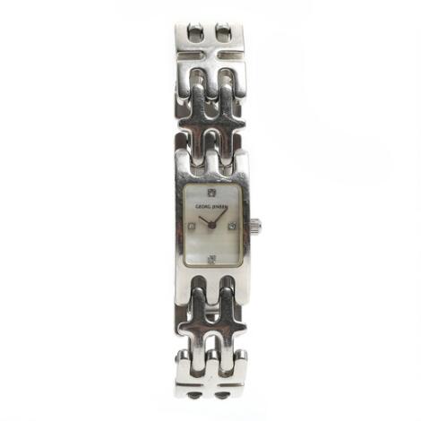Georg Jensen: EKL of steel, ref. 376. Quartz movement. 2000s.