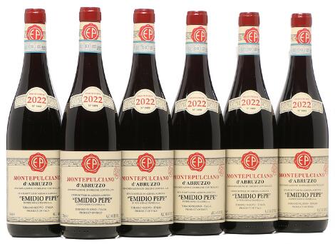 6 bts. Montepulciano d’Abruzzo "Branella" Vecchie Vigne, Emidio Pepe 2022 A (hf/in). Oc.