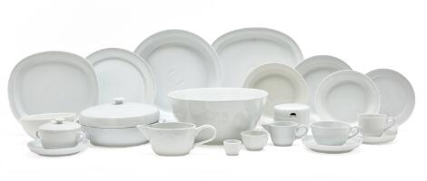 Gertrud Vasegaard: "Gemma". Blanc de chine dinnerware. Marked monogram. Royal Copenhagen. (138)